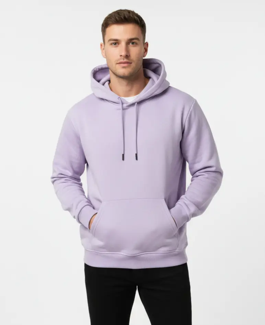Cozy Lavender Cotton-Blend Hoodie Fanime Creation