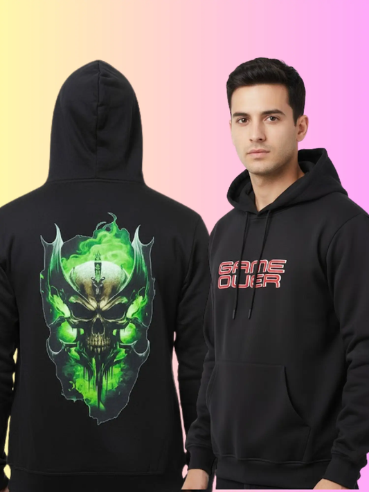 Green Flame Reaper Black Sweatshirt Fanime Creation