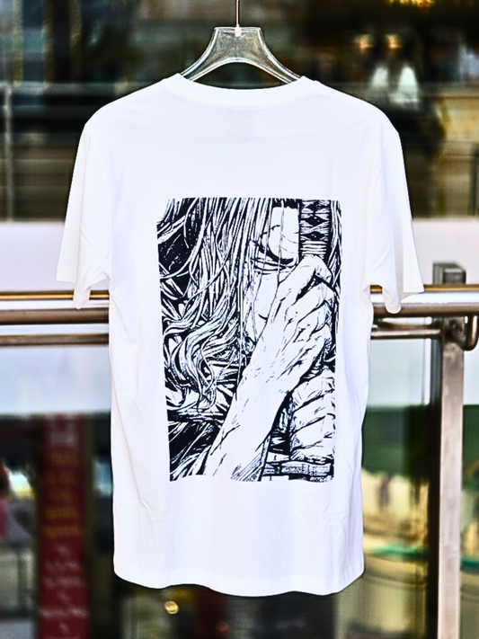 "Rest in Piece" Samurai Manga Back Print T-Shirt (200 GSM Cotton) Fanime Creation